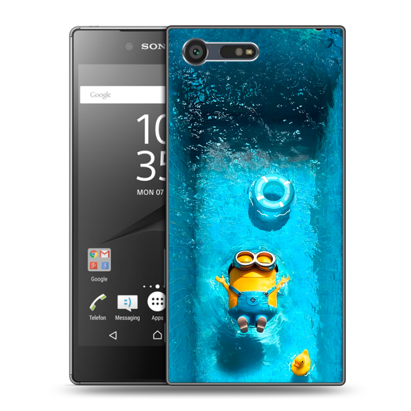 Пластиковый чехол на Sony Xperia X Compact с принтом Миньоны Пластиковый чехол на Sony Xperia X Compact с принтом Миньоны