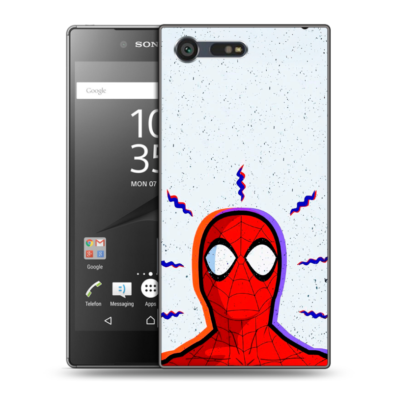 Пластиковый чехол на Sony Xperia X Compact с принтом Spiderman Человек паук Пластиковый чехол на Sony Xperia X Compact с принтом Spiderman Человек паук