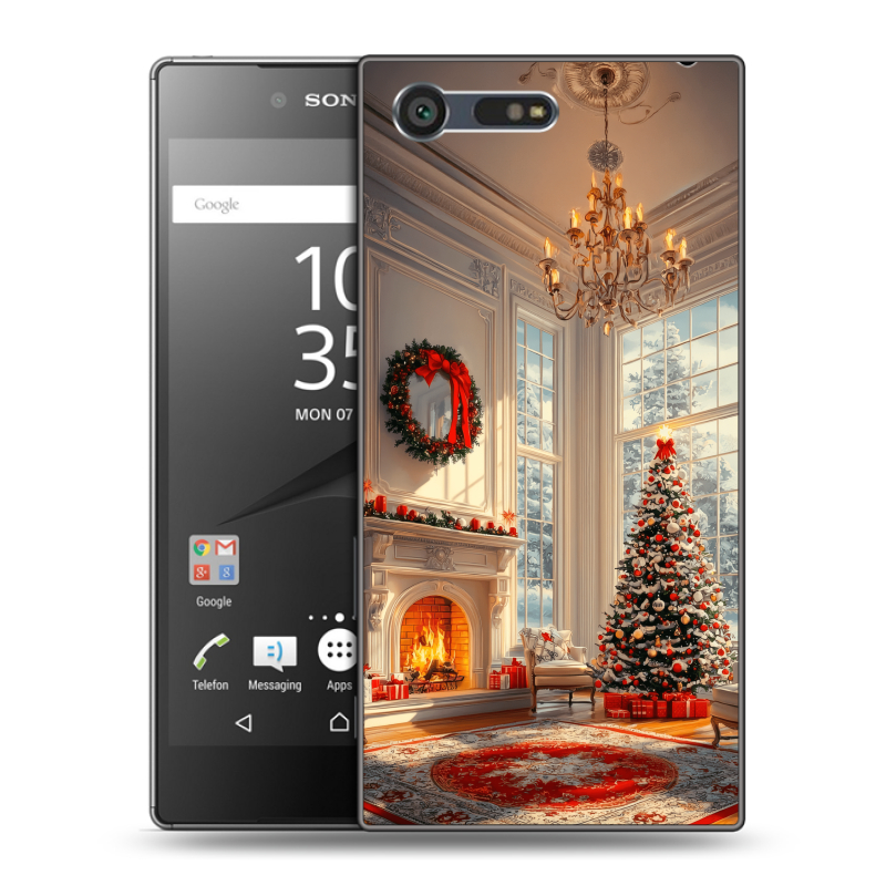 Пластиковый чехол на Sony Xperia X Compact с принтом Новый год Пластиковый чехол на Sony Xperia X Compact с принтом Новый год