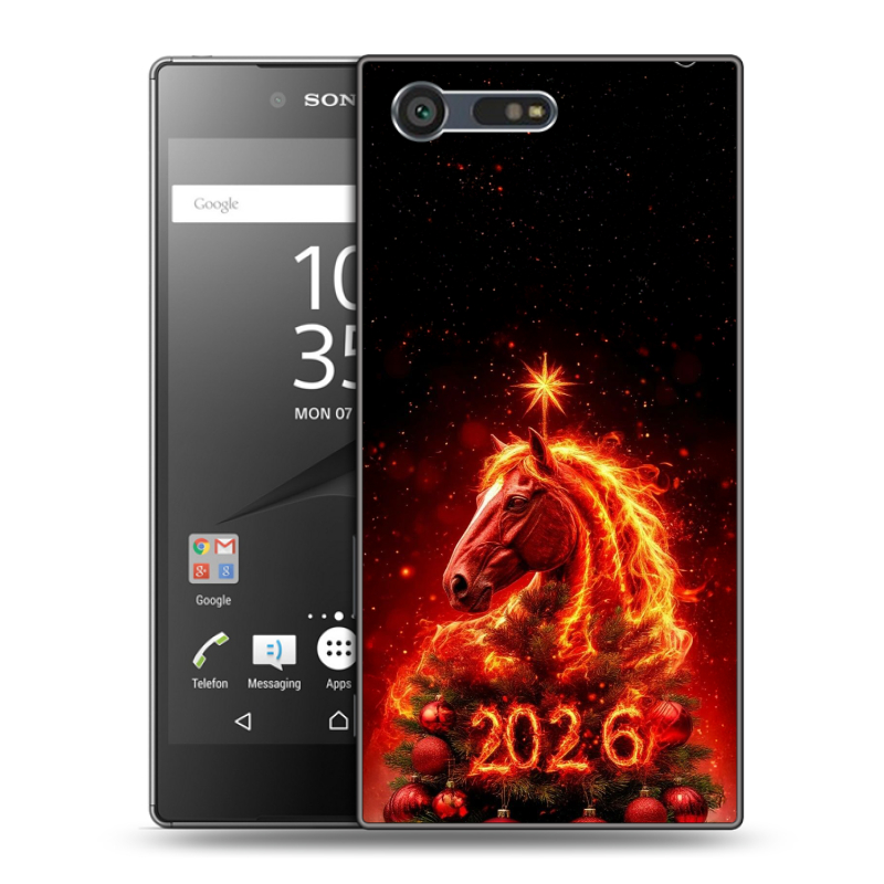 Пластиковый чехол на Sony Xperia X Compact с принтом Новый год Пластиковый чехол на Sony Xperia X Compact с принтом Новый год