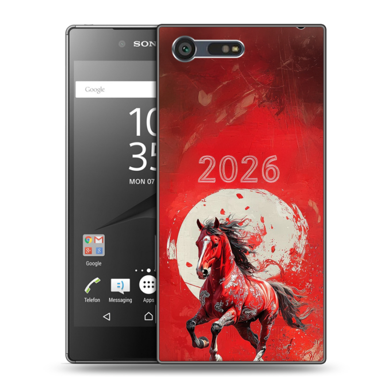 Пластиковый чехол на Sony Xperia X Compact с принтом Новый год Пластиковый чехол на Sony Xperia X Compact с принтом Новый год