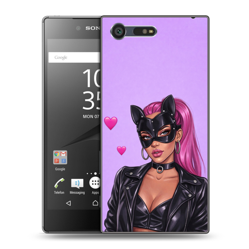 Пластиковый чехол на Sony Xperia X Compact с принтом женский Пластиковый чехол на Sony Xperia X Compact с принтом женский