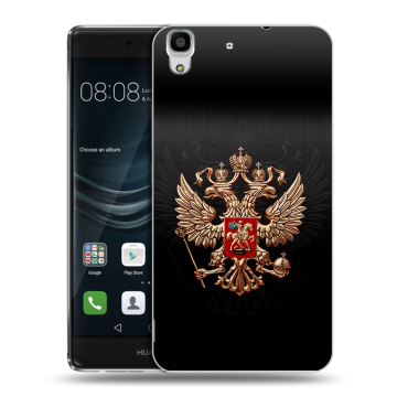 Силиконовый чехол на Huawei Y6II с принтом Герб России Силиконовый чехол на Huawei Y6II с принтом Герб России