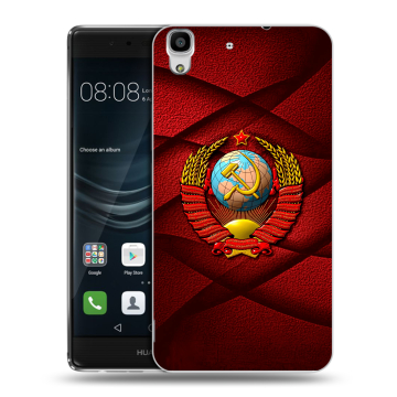 Силиконовый чехол на Huawei Y6II с принтом Герб СССР Силиконовый чехол на Huawei Y6II с принтом Герб СССР