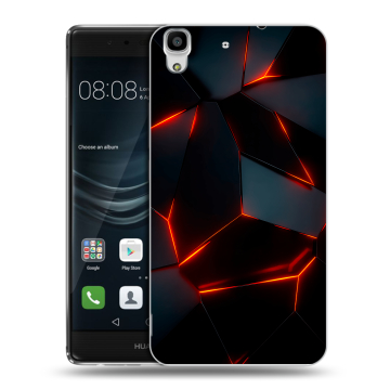 Силиконовый чехол на Huawei Y6II с принтом Яркие абстракции Силиконовый чехол на Huawei Y6II с принтом Яркие абстракции