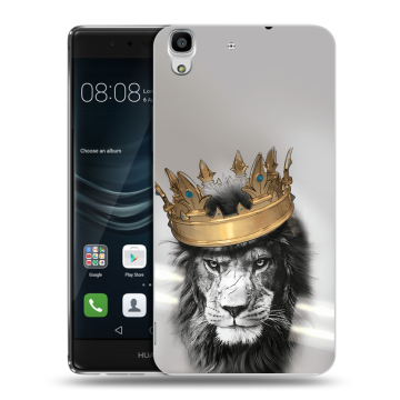 Силиконовый чехол на Huawei Y6II с принтом Лев с короной Силиконовый чехол на Huawei Y6II с принтом Лев с короной