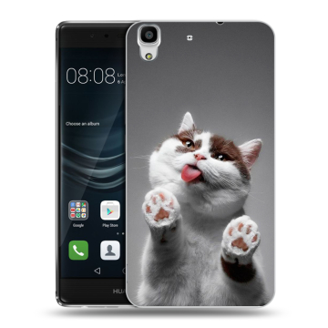 Силиконовый чехол на Huawei Y6II с принтом Коты Силиконовый чехол на Huawei Y6II с принтом Коты