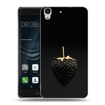 Силиконовый чехол на Huawei Y6II с принтом Черная клубника Силиконовый чехол на Huawei Y6II с принтом Черная клубника