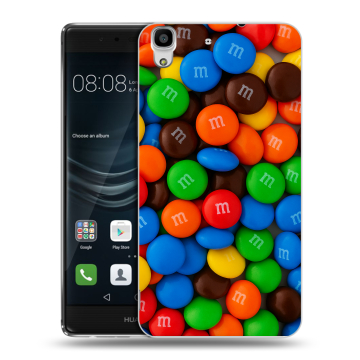 Силиконовый чехол на Huawei Y6II с принтом Конфеты Силиконовый чехол на Huawei Y6II с принтом Конфеты