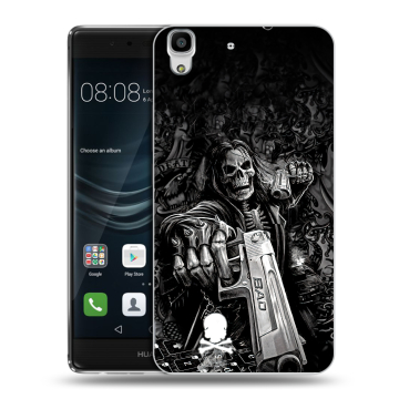 Силиконовый чехол на Huawei Y6II с принтом Скелет Силиконовый чехол на Huawei Y6II с принтом Скелет