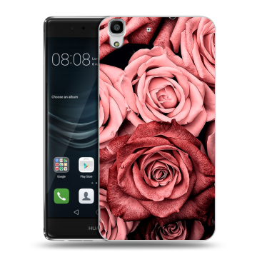 Силиконовый чехол на Huawei Y6II с принтом Цветы розы Силиконовый чехол на Huawei Y6II с принтом Цветы розы