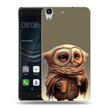 Силиконовый чехол на Huawei Y6II с принтом Сова Силиконовый чехол на Huawei Y6II с принтом Сова