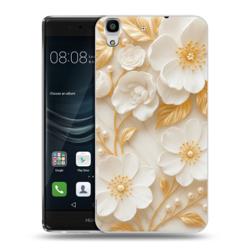 Силиконовый чехол на Huawei Y6II с принтом Цветы Силиконовый чехол на Huawei Y6II с принтом Цветы