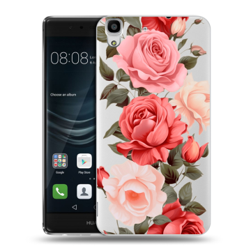 Силиконовый чехол на Huawei Y6II с принтом Розы