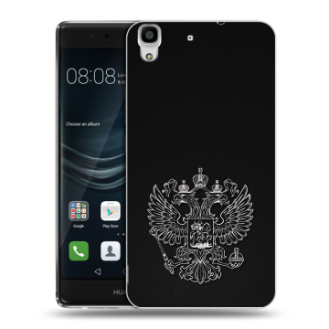 Силиконовый чехол на Huawei Y6II с принтом Герб России