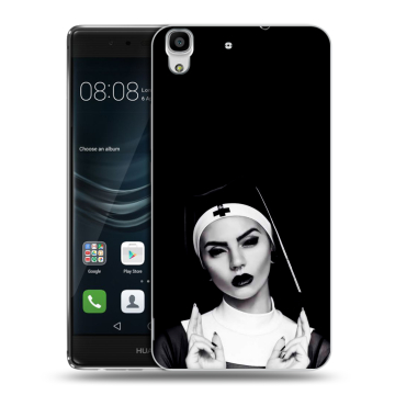 Силиконовый чехол на Huawei Y6II с принтом монашка