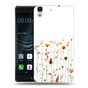 Силиконовый чехол на Huawei Y6II с принтом цветы