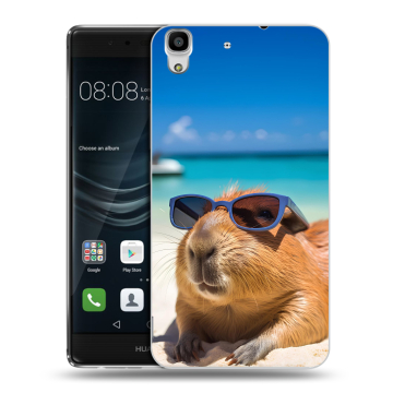 Силиконовый чехол на Huawei Y6II с принтом Капибара