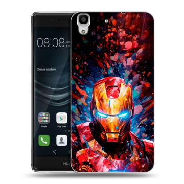 Силиконовый чехол на Huawei Y6II с принтом Железный человек Ironman Силиконовый чехол на Huawei Y6II с принтом Железный человек Ironman