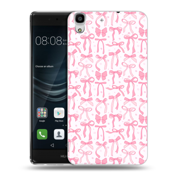 Силиконовый чехол на Huawei Y6II с принтом Розовые бантики Силиконовый чехол на Huawei Y6II с принтом Розовые бантики