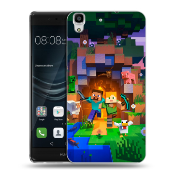Силиконовый чехол на Huawei Y6II с принтом Майнкрафт Minecraft Силиконовый чехол на Huawei Y6II с принтом Майнкрафт Minecraft