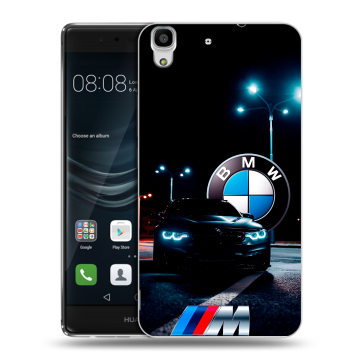 Силиконовый чехол на Huawei Y6II с принтом БМВ BMW Силиконовый чехол на Huawei Y6II с принтом БМВ BMW