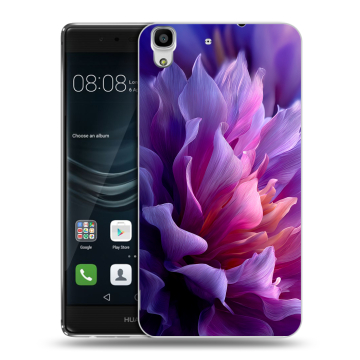 Силиконовый чехол на Huawei Y6II с принтом женский цветы
