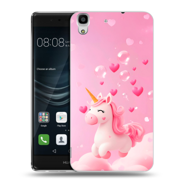 Силиконовый чехол на Huawei Y6II с принтом Единорог