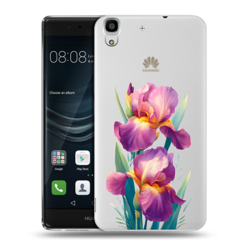 Силиконовый чехол на Huawei Y6II с принтом Цветы орхидеи