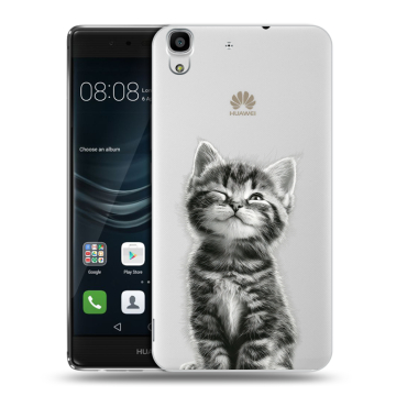 Силиконовый чехол на Huawei Y6II с принтом Котенок
