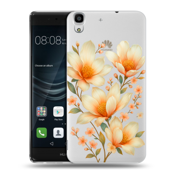 Силиконовый чехол на Huawei Y6II с принтом Цветы