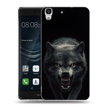 Силиконовый чехол на Huawei Y6II с принтом Волк Силиконовый чехол на Huawei Y6II с принтом Волк