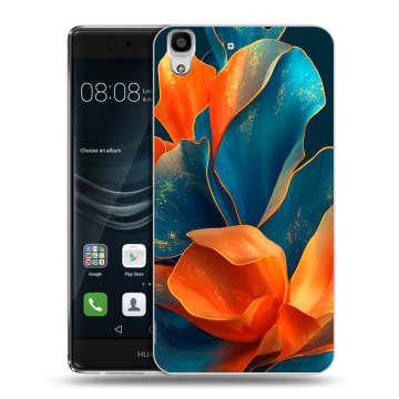 Силиконовый чехол на Huawei Y6II с принтом Цветы