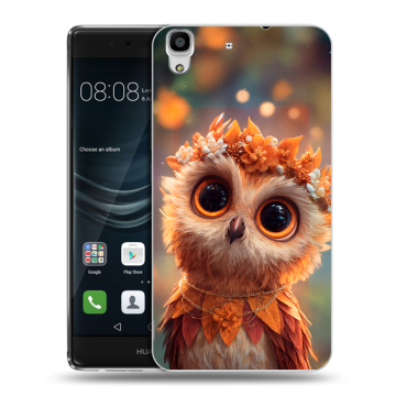 Силиконовый чехол на Huawei Y6II с принтом Милая сова
