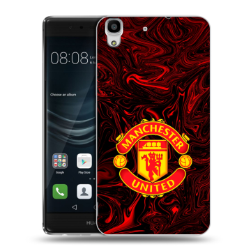 Силиконовый чехол на Huawei Y6II с принтом Manchester United