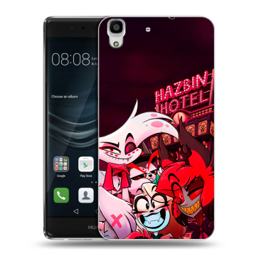 Силиконовый чехол на Huawei Y6II с принтом Hazbin Hotel Отель Хазбин
