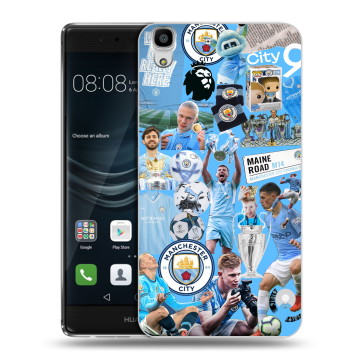 Силиконовый чехол на Huawei Y6II с принтом Man City Манчестер Сити