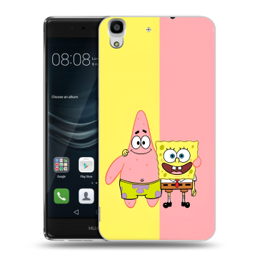 Силиконовый чехол на Huawei Y6II с принтом Спанч боб Спанчбоб Силиконовый чехол на Huawei Y6II с принтом Спанч боб Спанчбоб