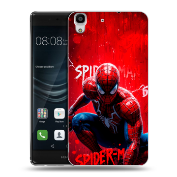 Силиконовый чехол на Huawei Y6II с принтом Spiderman Человек паук Силиконовый чехол на Huawei Y6II с принтом Spiderman Человек паук