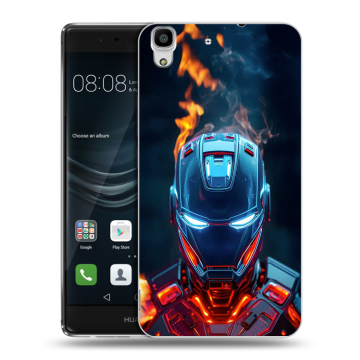 Силиконовый чехол на Huawei Y6II с принтом IronMan Железный человек Силиконовый чехол на Huawei Y6II с принтом IronMan Железный человек