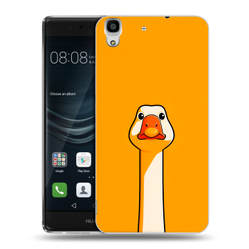 Силиконовый чехол на Huawei Y6II с принтом Смешная утка