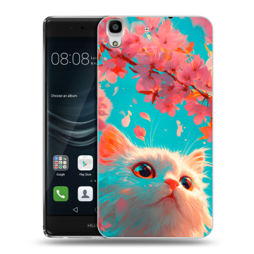 Силиконовый чехол на Huawei Y6II с принтом Красивый кот