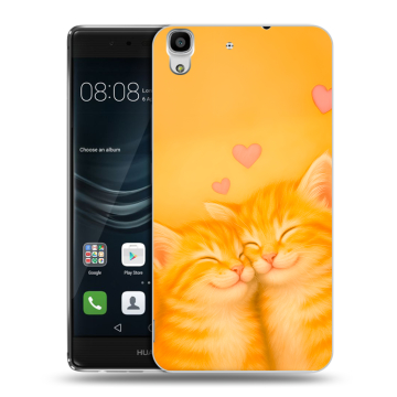 Силиконовый чехол на Huawei Y6II с принтом Милые котята
