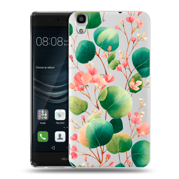 Силиконовый чехол на Huawei Y6II с принтом женский