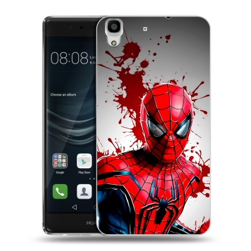 Силиконовый чехол на Huawei Y6II с принтом Spiderman Человек паук