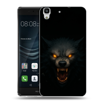 Силиконовый чехол на Huawei Y6II с принтом Волк
