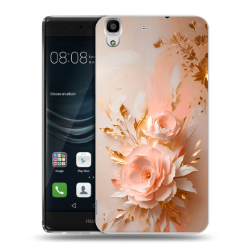 Силиконовый чехол на Huawei Y6II с принтом женский