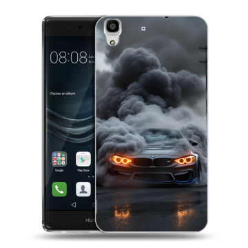 Силиконовый чехол на Huawei Y6II с принтом BMW БМВ Силиконовый чехол на Huawei Y6II с принтом BMW БМВ