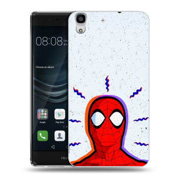 Силиконовый чехол на Huawei Y6II с принтом Spiderman Человек паук