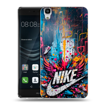 Силиконовый чехол на Huawei Y6II с принтом Nike Найк Силиконовый чехол на Huawei Y6II с принтом Nike Найк